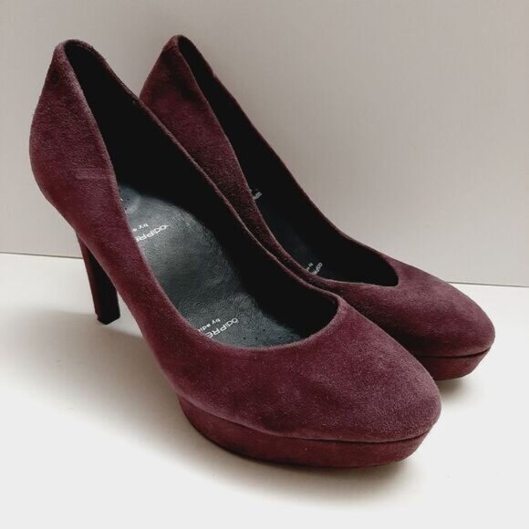 ROCKPORT Adiprene Platform Pumps High Heels Purple Suede Leather Sz 8.5 | Eur 39 - Picture 15 of 16